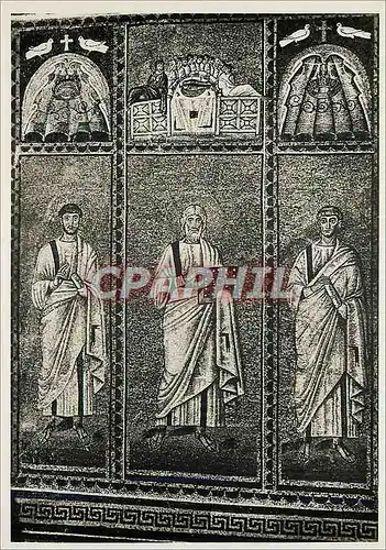 Moderne Karte Ravenna Basilica di S Apollinare Nuovo Pareta deatra Profeti e Santi Padri L'Ultima Cena (Musaic