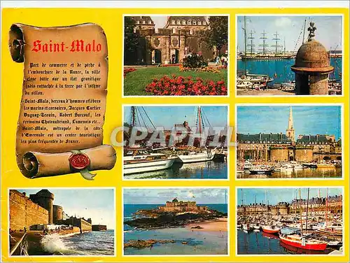 Cartes postales moderne Saint Malo Cote Corsaire La Cote d'Emeraude Couleurs de Bretagne Les Remparts le Fort National e