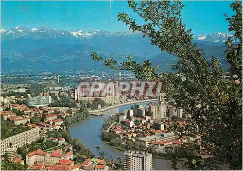 Cartes postales moderne Grenoble L'Isere a l'Ile Verte La Tronche et la Chaine de Belledonne