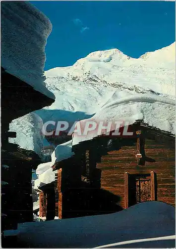 Moderne Karte Stadelgruppe in Saas Fee Alphubel 4206 m