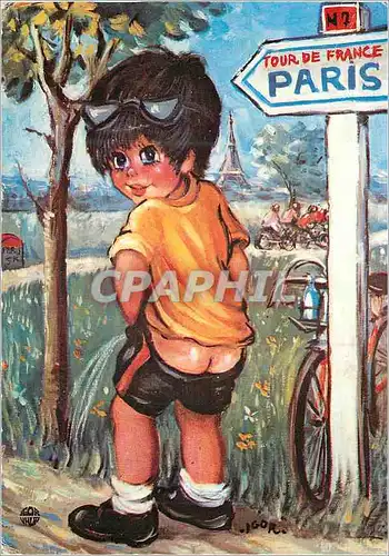 Cartes postales moderne Tour de France Paris Enfant Tour Eiffel