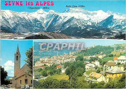 Moderne Karte Seyne les Alpes (Alpes de Haute Provence) alt 1260 m L'Aiguillette Roche close