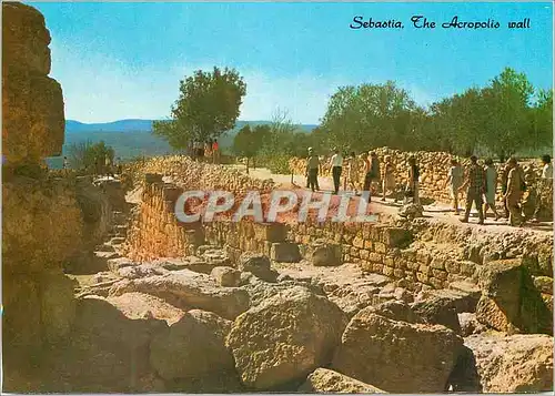 Moderne Karte Sebastia Mur de l'Acropole Israelite 2eme Siecle AJ