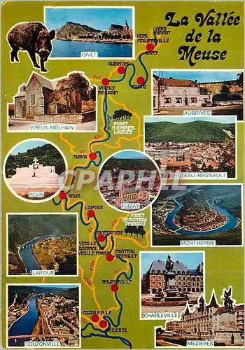 Cartes postales moderne La Vallee de la Meuse Givet Vireux Molhain Revin Ch�teau Regnault Laifour Nouzonville Charlevill