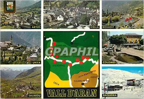 Cartes postales moderne Pirineu Catala Vall d'Aran Beaux Paysages Arties Viella Bossost Unya Colomes Salardu Baqueira