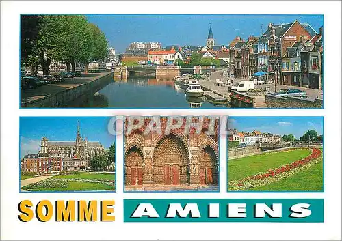 Moderne Karte Amiens (Somme) Bateau