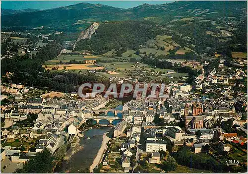 Moderne Karte En Avion au dessus de Espalion (Aveyron)