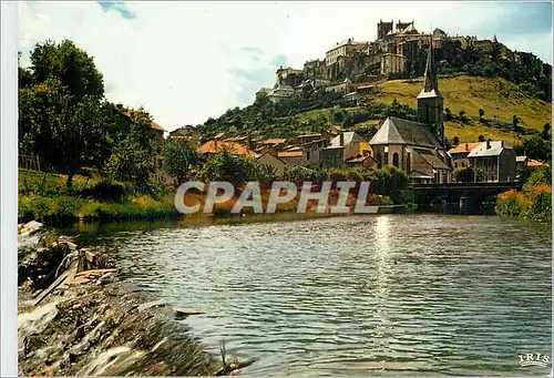 Moderne Karte Saint Flour Alt 900 m Le Cantal Touristique Vue Generale