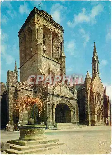 Cartes postales moderne Locronan (Finistere) La Bretagne Couleurs et Lumiere de France L'Eglise (XVe XVIe Siecle) et la