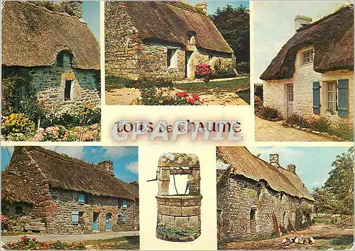 Cartes postales moderne La Bretagne Pittoresque Chaumieres Toits de chaume