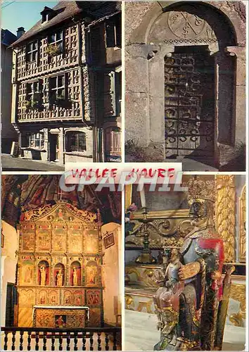 Cartes postales moderne Arreau Vallee d'Aure Maison aux fleurs de Lys 17e Portrait de l'Eglise d'Ens 16e Retable de l'Eg
