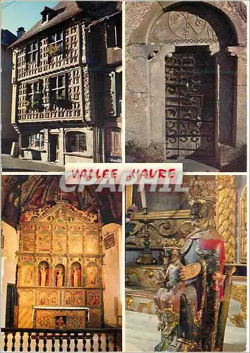 Moderne Karte Arreau Vallee d'Aure Maison aux fleurs de Lys 17e Portrait de l'Eglise d'Ens 16e Retable de l'Eg