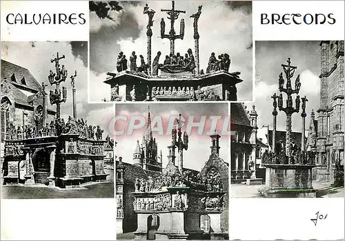 Cartes postales moderne Calvaires de Bretagne Ier Serie Plougastel Daoulas Pleyben Guimiliau et Saint Thegonnec