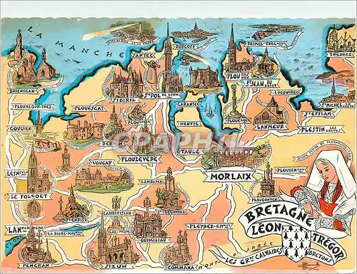 Cartes postales moderne Bretagne Leon Tregor Les Provinces Francaises