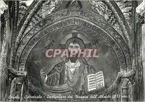 Cartes postales moderne Cefalu La Cathedrale Detail des Mosaiques de l'Abside (XIIe Siecle)
