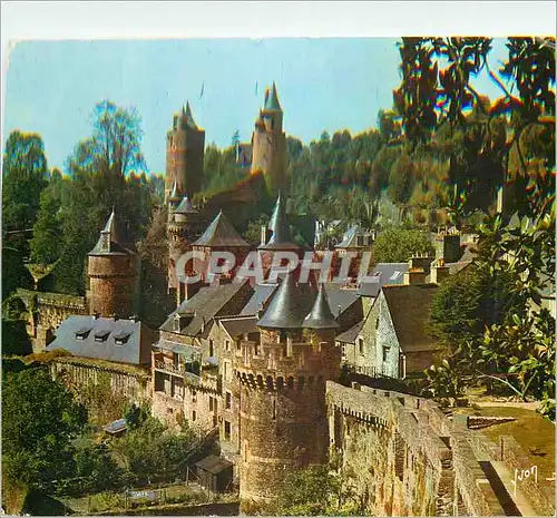 Cartes postales moderne Fougeres (Ille et Vilaine) Couleurs et Lumiere de France Vue Generale du Chateau