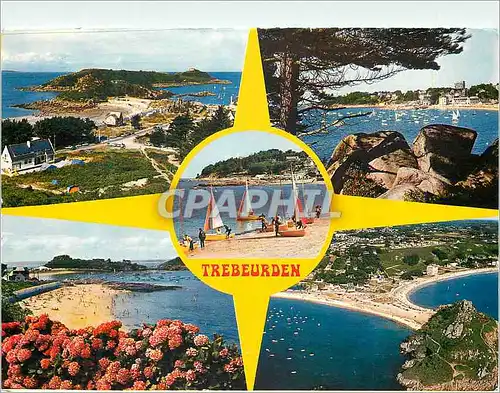 Cartes postales moderne Trebeurden La Cote de Granit Rose Couleurs de Bretagne Son Port et ses Plages