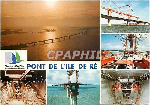 Moderne Karte Pont de l'Ile de Re (Ch Mme) L'Ile de Re est desormais reliee au Continent par un Pont de 2 km 9