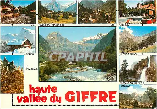 Cartes postales moderne Haute Vallee du Giffre (Haute Savoie) Sixt Cirque du fer a cheval Samoens Le Criou Tenneverge