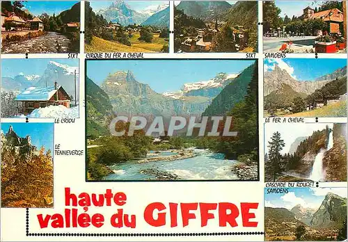 Moderne Karte Haute Vallee du Giffre (Haute Savoie) Sixt Cirque du fer a cheval Samoens Le Criou Tenneverge