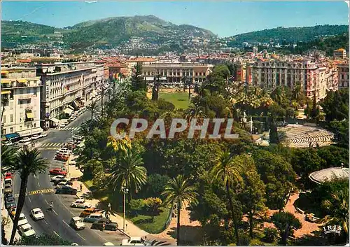 Cartes postales moderne Nice (A Mmes) Reflets de la Cote d'Azur Les Jardins Albert Ier Au Loin La Place Massena