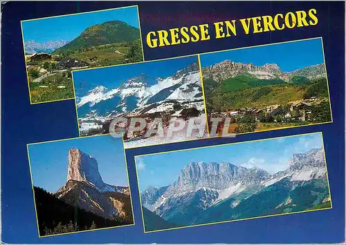 Moderne Karte Gresse en Vercors Isere Alt 1205 m