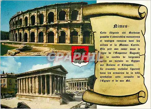 Moderne Karte Nimes La Rome Francaise