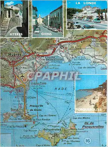 Cartes postales moderne Souvenir de la Cote Varoise Hyeres Giens LA onde Porquerolles