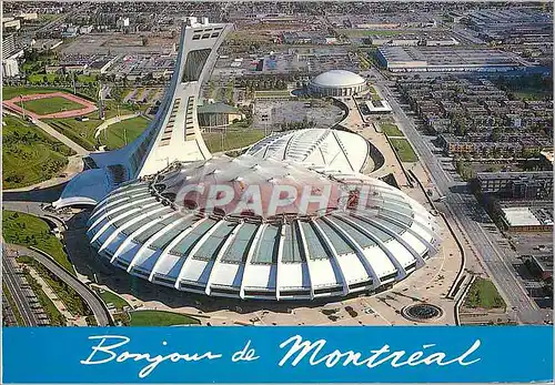 Moderne Karte Bonjour de Montreal Stade Olympique Jeux Olympiques