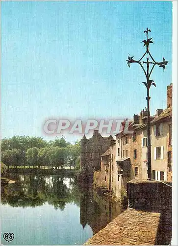 Cartes postales moderne Espalion (Aveyron) Echappee sur le Lot et le Palais Renaissance