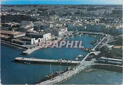 Moderne Karte La Flotte (Charente Mar) Ile de Re Le Pont Bateaux