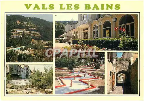 Moderne Karte Vals les Bains (Ardeche)