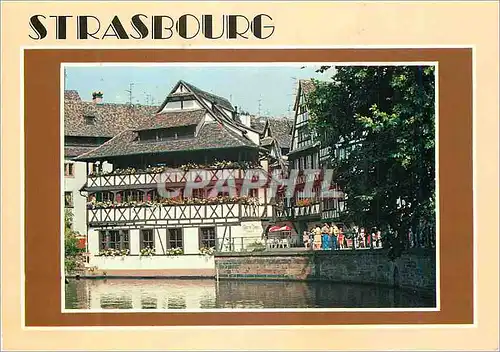 Moderne Karte Strasbourg (Alsace) le Vieux Quartier de la Petite France