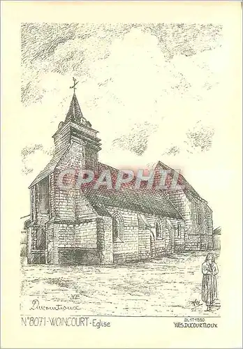 Cartes postales moderne Sites et Monuments Woincourt Eglise