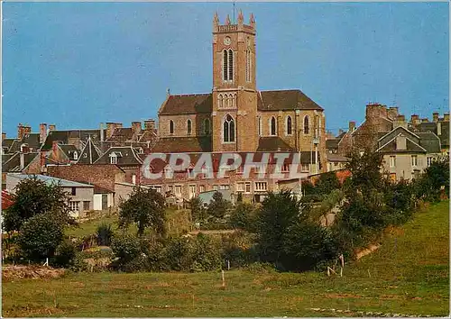 Cartes postales moderne La Haye Pesnel (Manche) vue d'Ensemble de l'Eglise