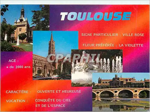 Cartes postales moderne Toulouse Ville d'Art la Basilique St Sernin le Donjon du Capitole le Square Wilson le Pont Neuf