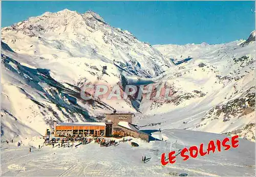 Moderne Karte Val d'Isere (Savoie) Alt 1850m Sports d'Hiver Vue Aerienne Tete de Solaise Ski