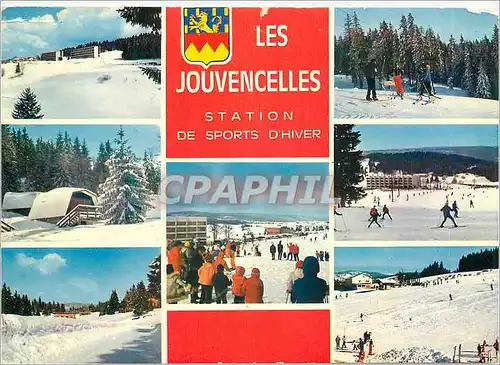 Moderne Karte Le Jura en Hiver les Jouvencelles et les Pistes de Ski la Franche Comte Pittoresque