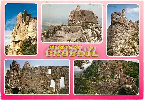 Cartes postales moderne Ruines du Chateau de Crussol (Ardeche) dominant de 200m la Vallee du Rhone