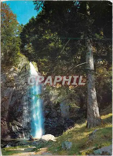Cartes postales moderne Soleil et Montagnes Cascade en Foret