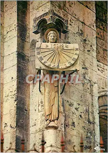 Cartes postales moderne Chartres (E et L) la Cathedrale l'Ange du Cadran