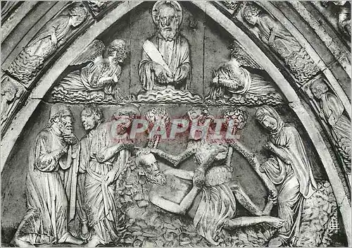 Cartes postales moderne Cathedrale de Chartres Portail Nord (XIIIe siecle) Dieu Eprouve Job Baie de Droite