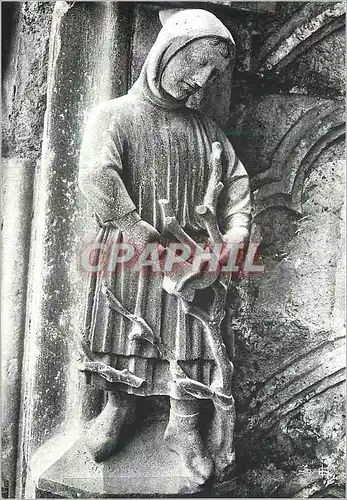 Cartes postales moderne Cathedrale de Chartres Portail Nord (XIIIe siecle) Mars taille sa Vigne