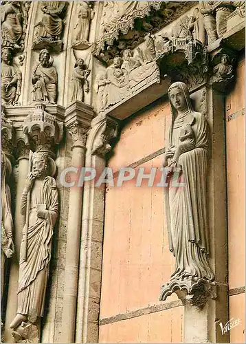 Cartes postales moderne Les Merveilles de Chartres (Eure et Loir) la Cathedrale (XIIe siecle)