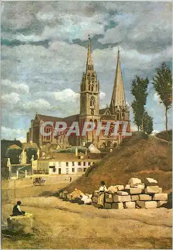 Moderne Karte La Cathedrale de Chartres Camille Corot