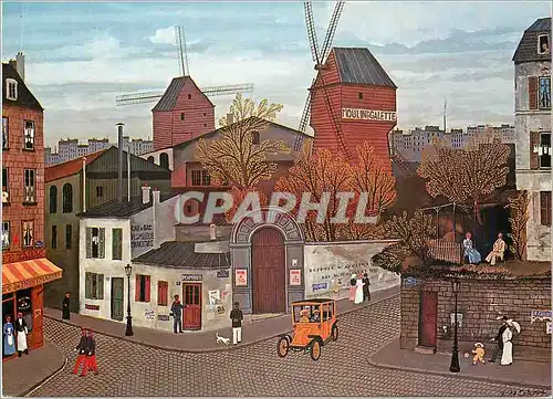 Cartes postales moderne Collection Anatole Jakovsky Paris Michel Delacroix le Moulin e l Galette au Printemps Paris