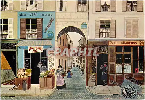 Cartes postales moderne Rodolphe Rousseau Passage de Belleville Galerie Naifs et Primitifs Rue du Dragon Paris