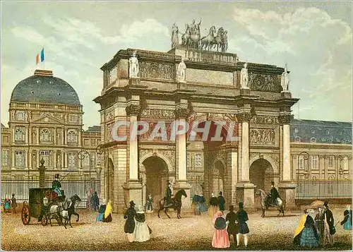 Moderne Karte Paris du Temps Jadis l'Arc de Triomphe du Carrousel