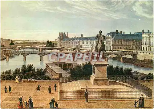 Moderne Karte Paris du Temps Jadis la Seine depuis le Pont Neuf