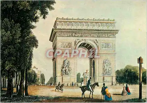 Moderne Karte Paris du Temps Jadis l'Arc de Triomphe de l'Etoile Cote de Neuilly